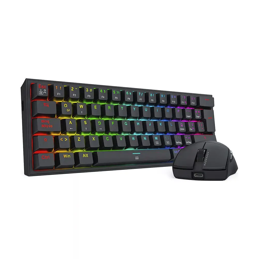 Combo Teclado (ES) + Mouse Redragon S143, Color Negro 2