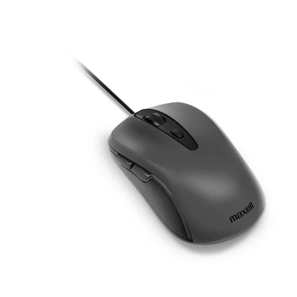 Mouse Con Cable Maxell MOWR-105, 5 botones, Color Gris 2