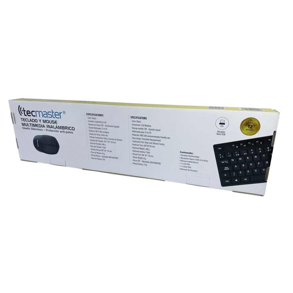Combo Teclado (ES) + Mouse inalámbrico 2.4 GHz Tecmaster TM-100568 5