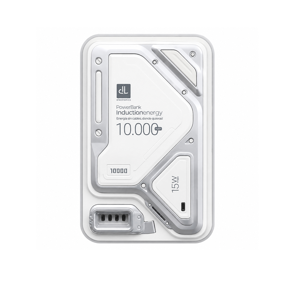 Power Bank Digilife IVPB0002WH 10.000 mAh Carga Inalámbrica 15W y Carga Rápida 22.5W 1