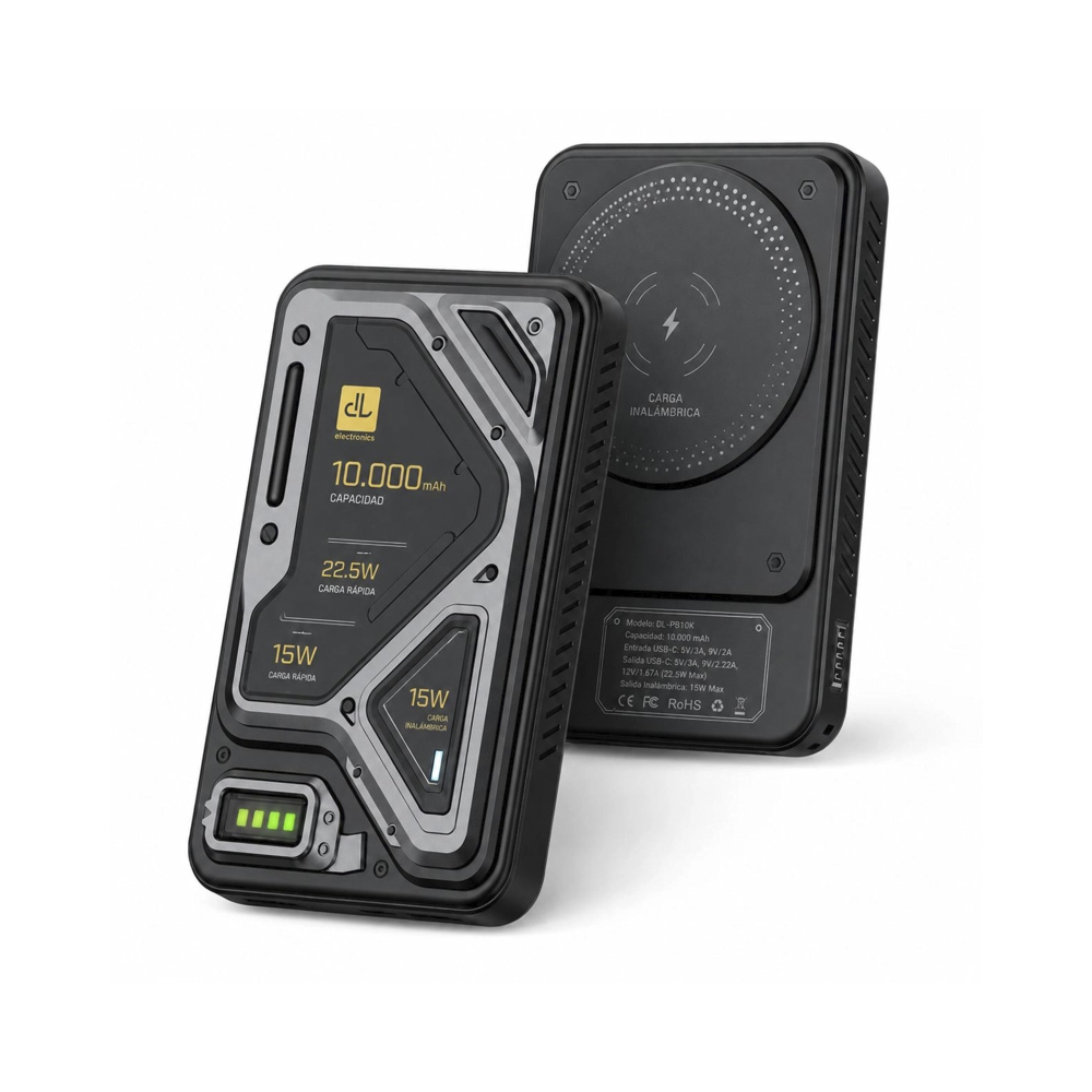 Power Bank Digilife IVPB0001BK 10.000 mAh Carga Inalámbrica 15W y Carga Rápida 22.5W 3