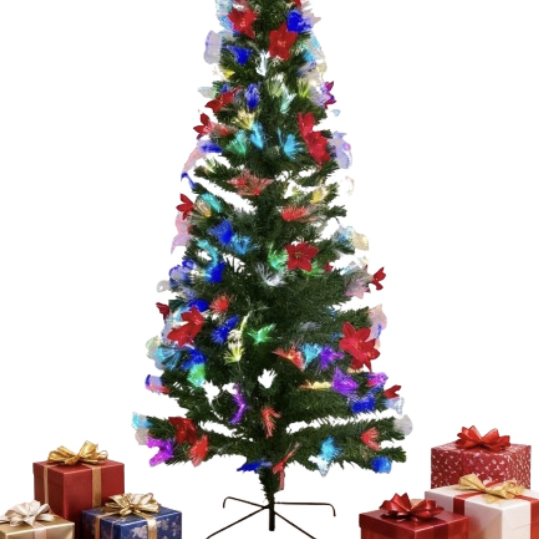 Árbol de navidad con luces fibra 1.8 metros  1