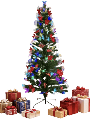 Árbol de navidad con luces fibra 1.8 metros 
