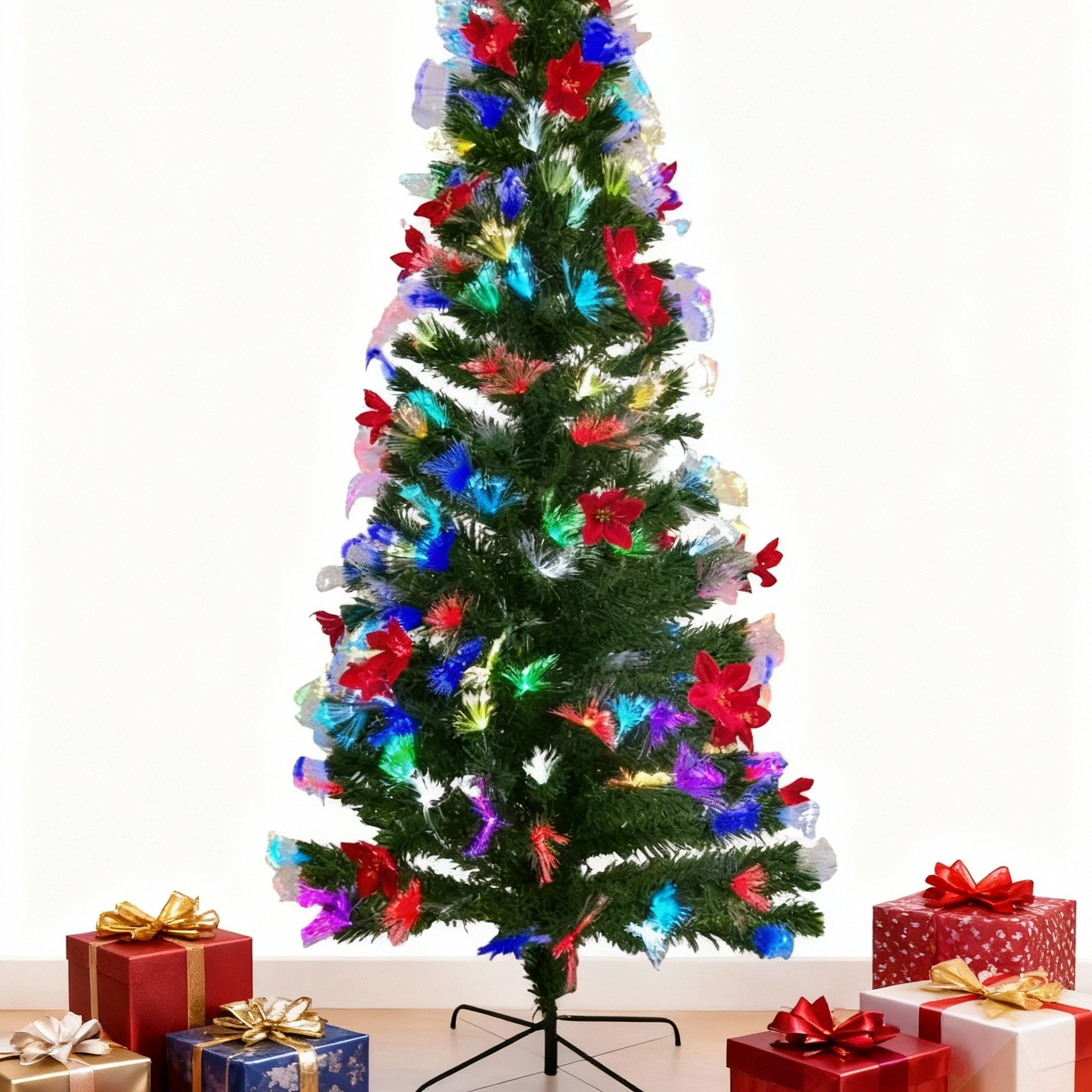 Arbol de Navidad con luces led fibra de 2.1 metros   1