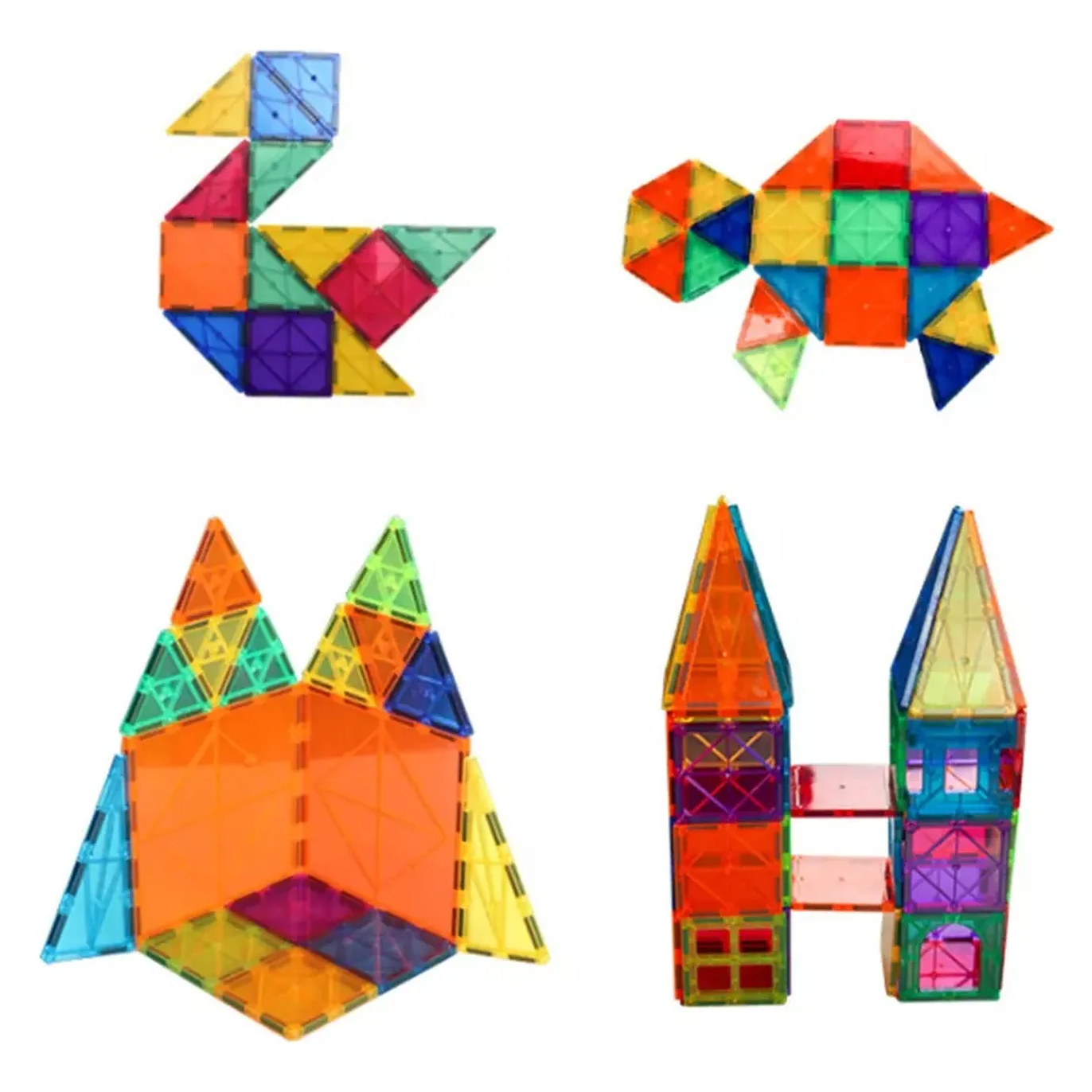 Juego de bloques magneticos didactico infantil 60 piezas 3d 5