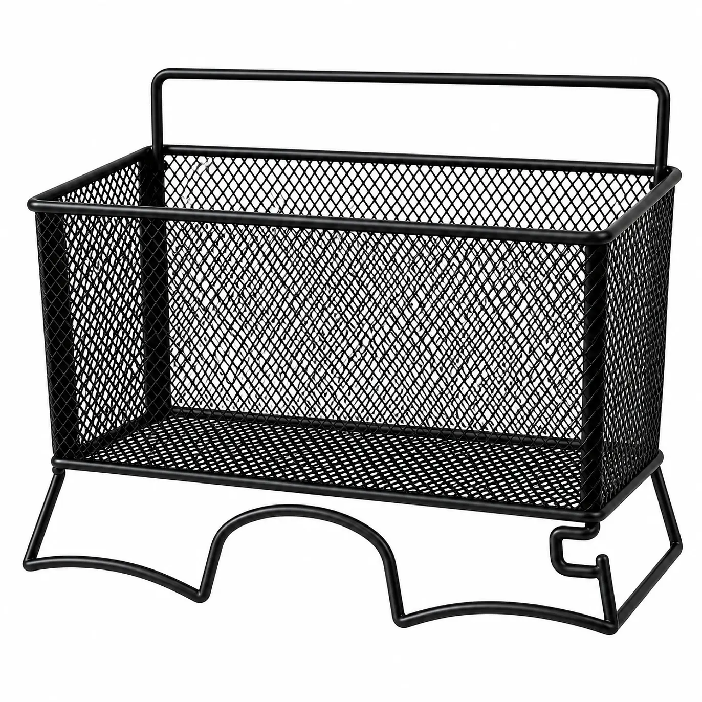 Soporte de Pared para secador de pelo metálico con organizador de accesorios 2