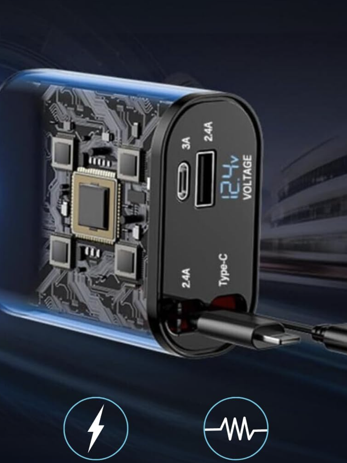 Cargador 4 en 1 coche 4