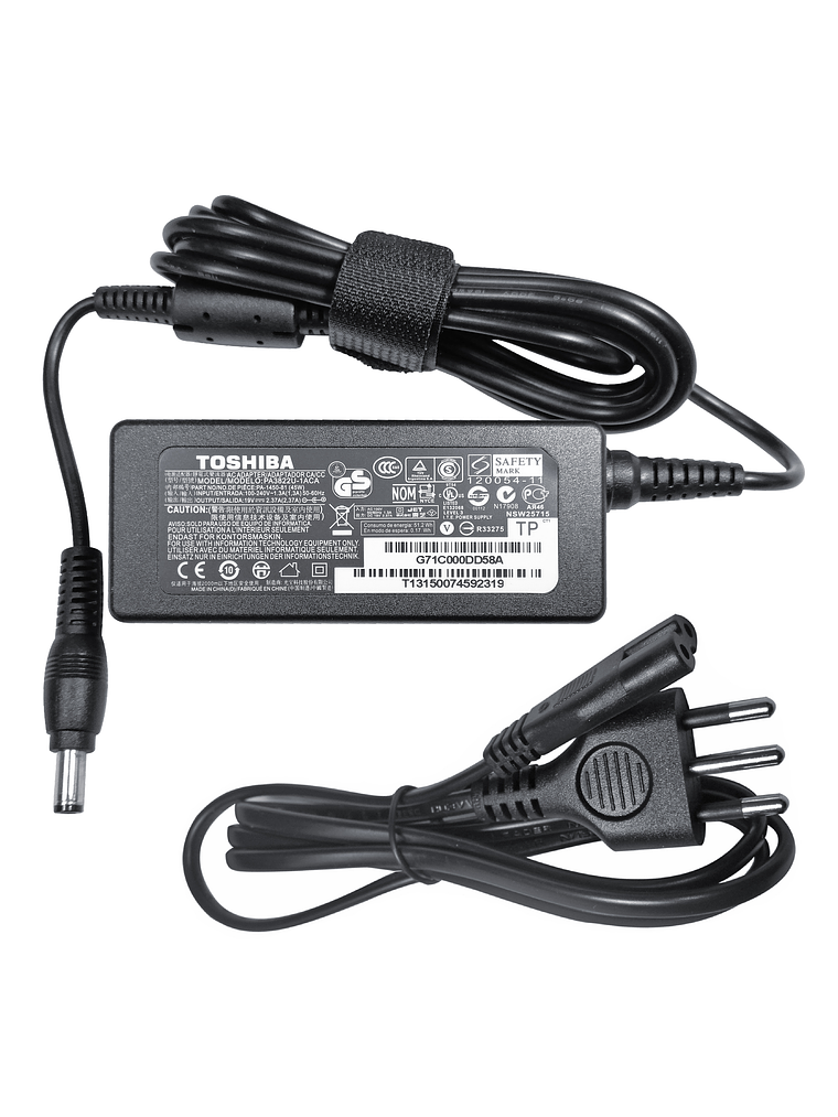 Cargador Original Notebook Toshiba Satellite C845 (19V - 2.37A) 1