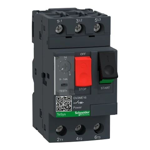 Guardamotor magnetotermico mando por pulsador 3 polos - 9 a 14A modelo GV2ME16