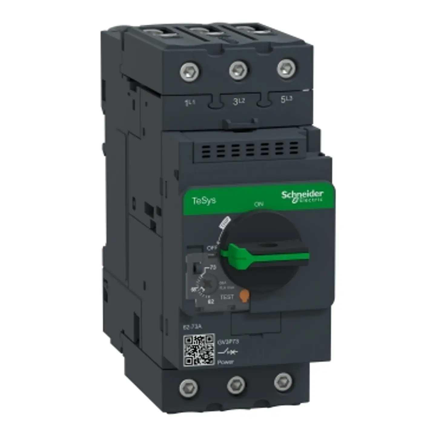 Guardamotor magnetotermico mando por selector giratorio 3 polos - 62 a 73A modelo GV3P73 1