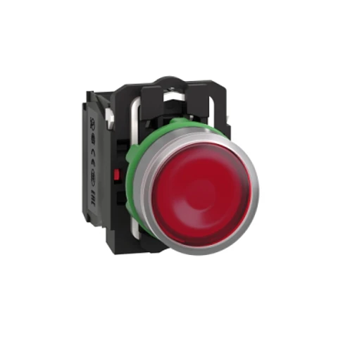 Pulsador luminoso rojo led 230vac 1na + 1nc color gris modelo XB5AW34M5C0