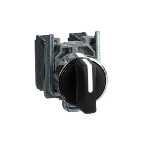 Selector SCHNEIDER 22 MM DE 3 POSICIONES RETORNO CON RESORTE MODELO XB4BD53 