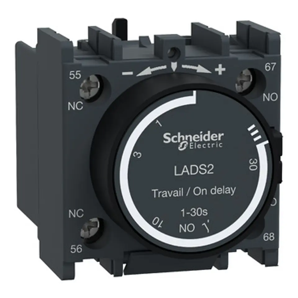 TEMPORIZADOR SCHNEIDER DE 1-30 SEG CONTACTO NO + NC MODELO LADS2 1