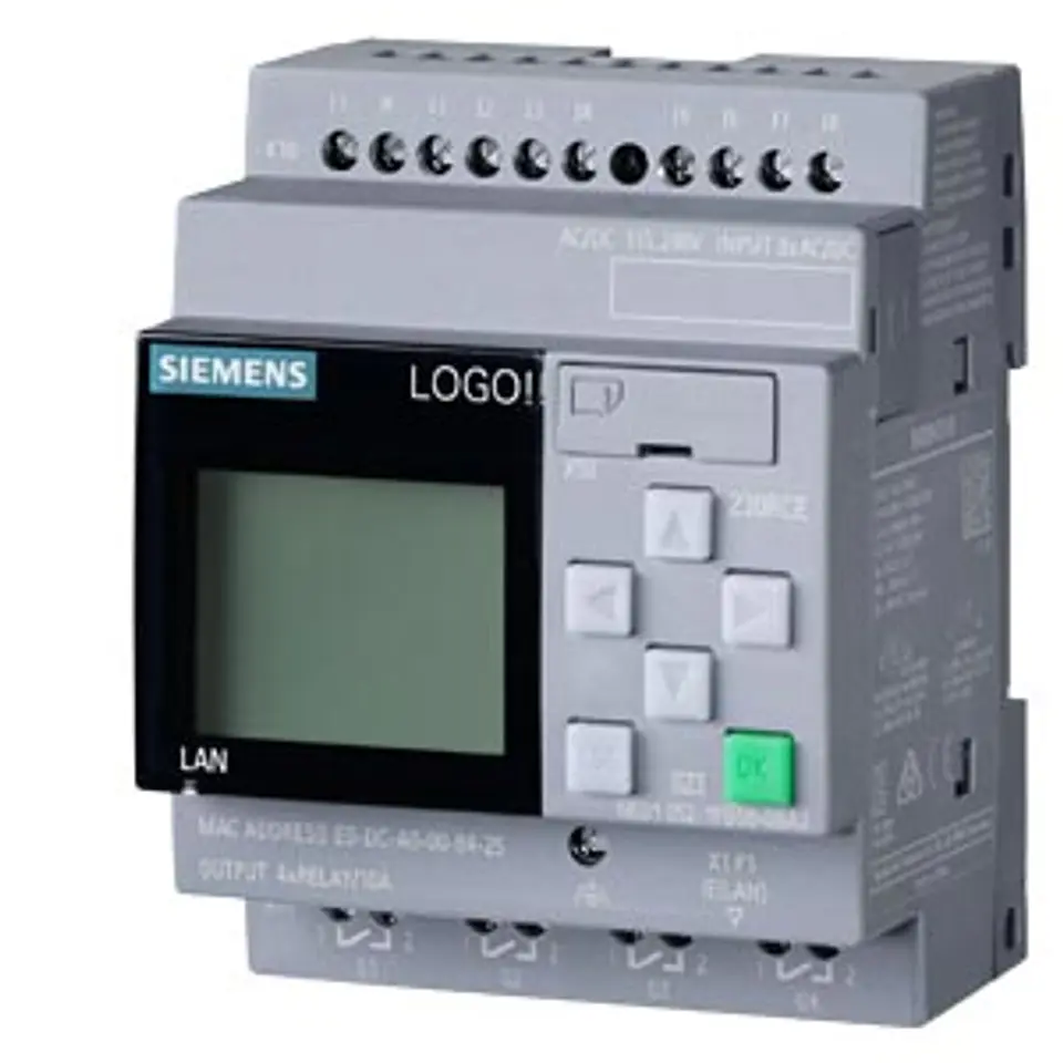 LOGO SIEMENS 230 RCE, MODELO 6ED1052-1FB08-0BA2 ETHERNET 1