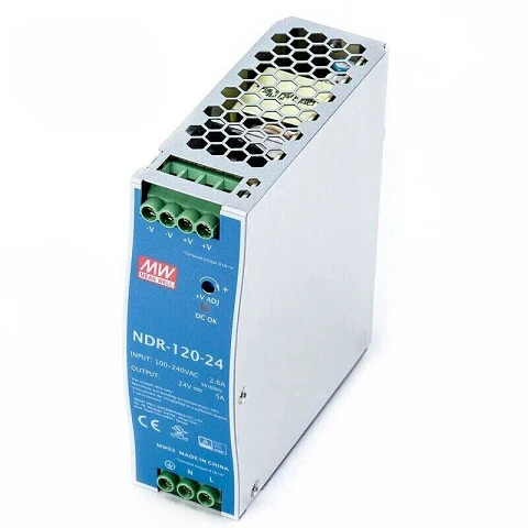 Fuente de poder 24 VDC MEAN WELL MODELO NDR-120-24 5A riel DIN 