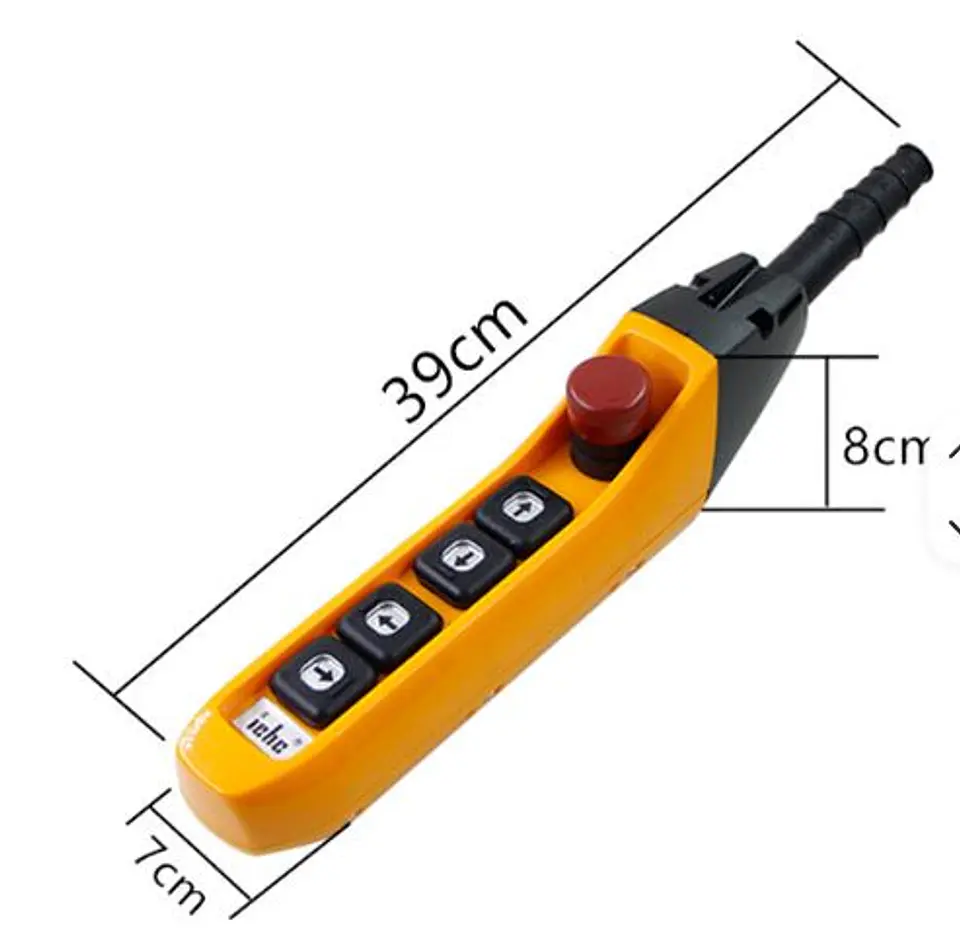 Control de botoneras para tecles-grúas 4 botones mas boton de parada de emergencia ip65  1