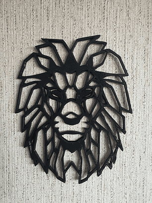 Escultura De Pared De León Tipo 2d