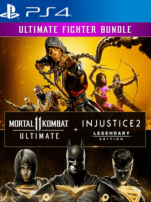  2 JUEGOS EN 1 Mortal Kombat 11 Ultimate mas Injustice 2 Leg Edition PS4