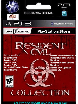 Súper Pack Resident Evil Incluye 10 Juegos