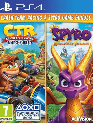 Crash Team Racing Nitro-Fueled + Spyro Game Bundle PS4