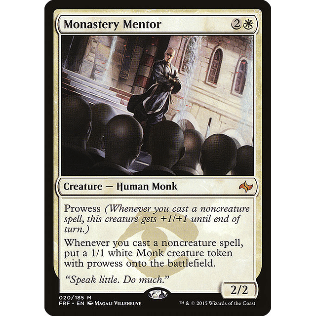 Carta Magic - Monastery Mentor - Idioma: Español - Edicion: Fate Reforged