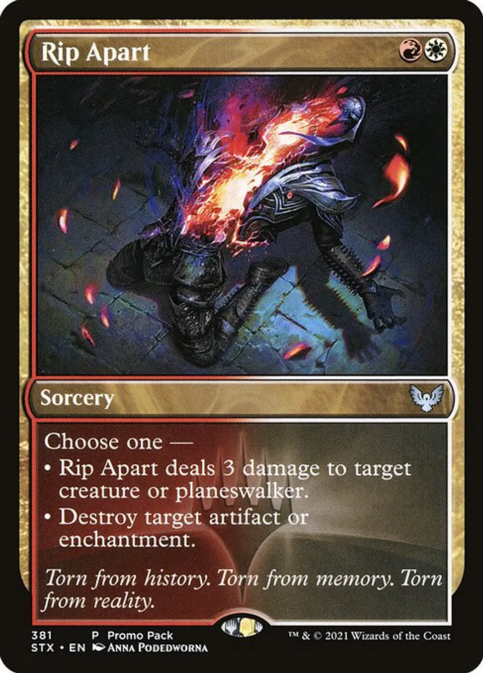 Carta Magic - FOIL Rip Apart - Idioma: Ingles - Edicion: Strixhaven: School of Mages 1