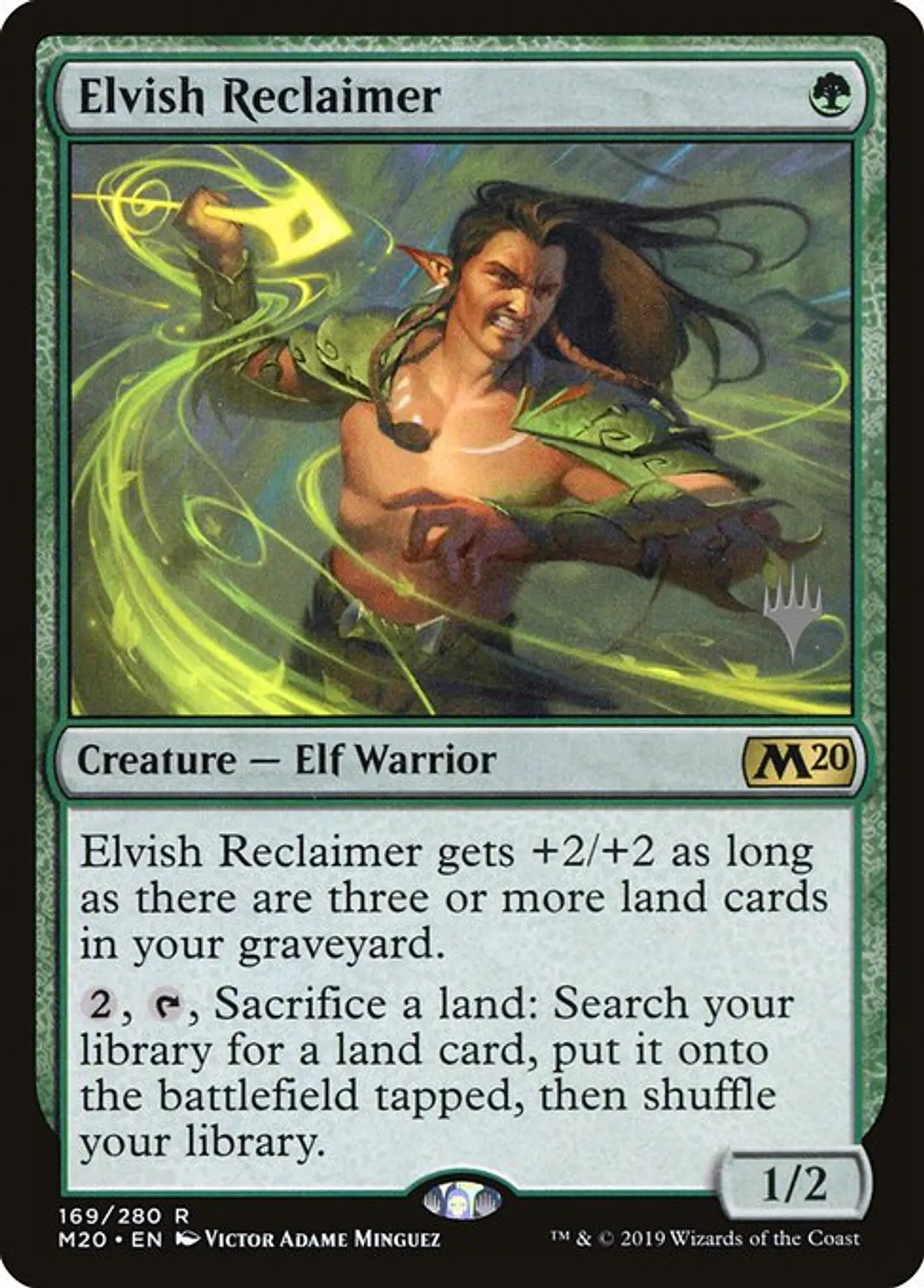 Carta Magic - Elvish Reclaimer - Idioma: Español - Edicion: Core Set 2020 Promos 1