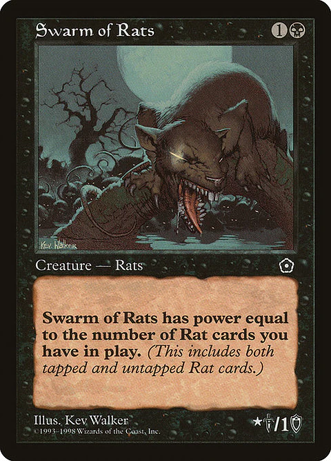 Carta Magic - Swarm of Rats - Idioma: Español - Edicion: Portal Second Age