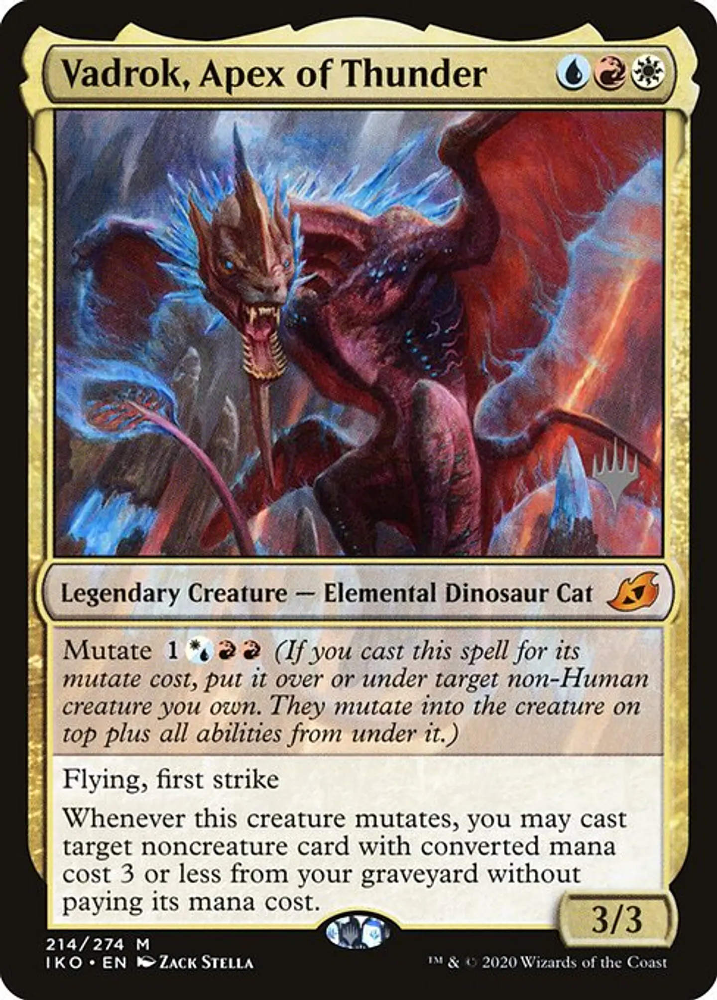 Carta Magic - FOIL Vadrok, Apex of Thunder - Idioma: Español - Edicion: Ikoria: Lair of Behemoths Promos 1