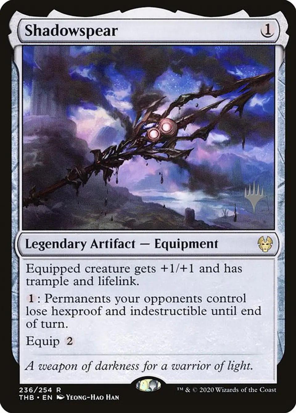 Carta Magic - FOIL Shadowspear - Idioma: Español - Edicion: Theros Beyond Death Promos 1