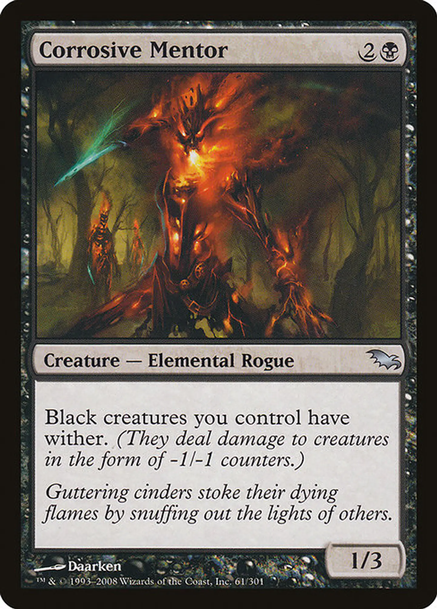 Carta Magic - FOIL Corrosive Mentor - Idioma: Ingles - Edicion: Shadowmoor 1