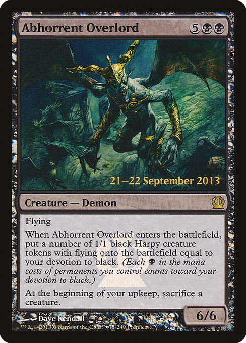 Carta Magic - FOIL Abhorrent Overlord - Idioma: Español - Edicion: Theros Promos 1
