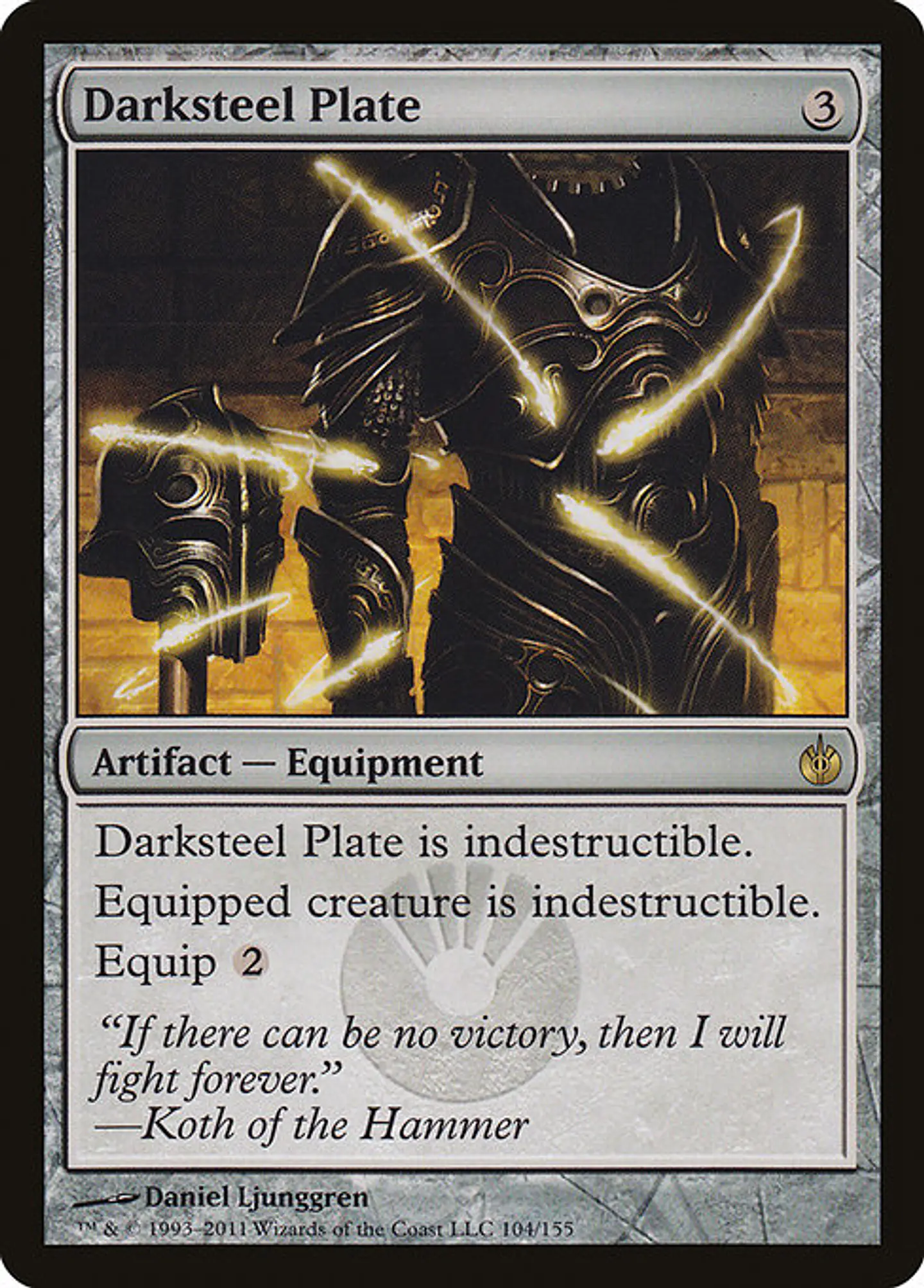 Carta Magic - Darksteel Plate - Idioma: Ingles - Edicion: Mirrodin Besieged 1