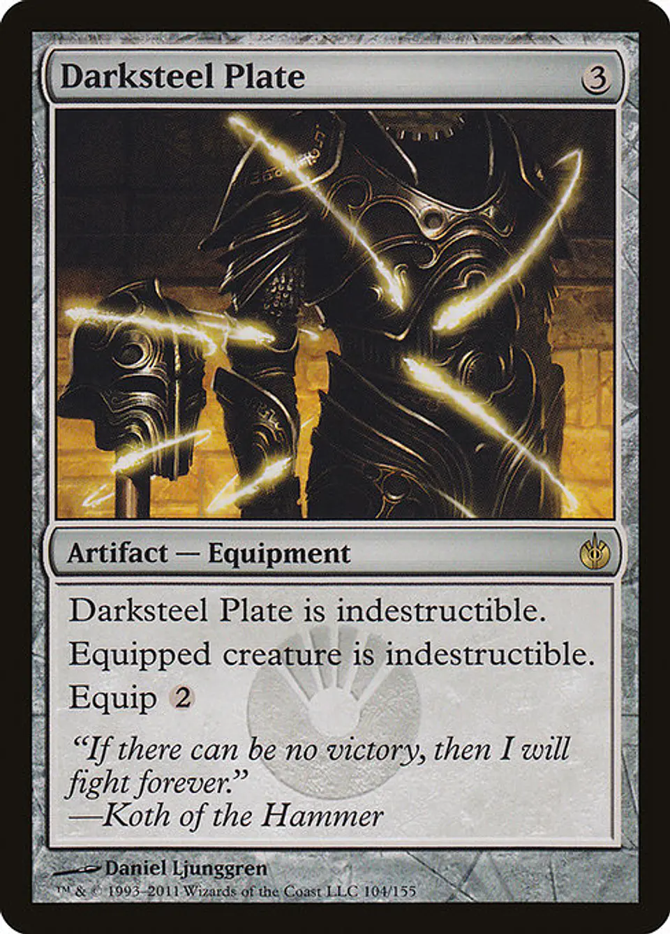 Carta Magic - Darksteel Plate - Idioma: Ingles - Edicion: Mirrodin Besieged 1