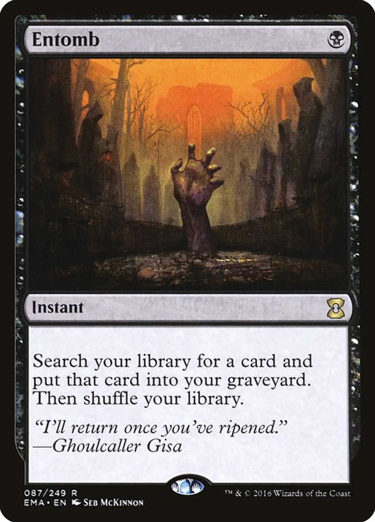 Carta Magic - FOIL Entomb - Idioma: Ingles - Edicion: Eternal Masters 1