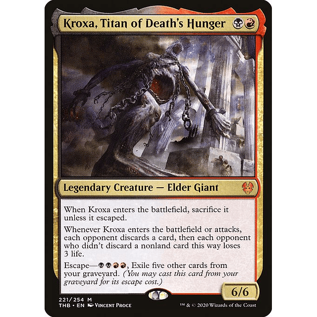 Carta Magic - Kroxa, Titan of Death's Hunger - Idioma: Español - Edicion: Theros Beyond Death