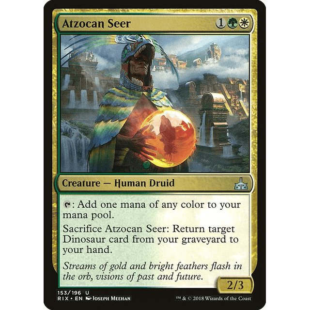 Carta Magic - FOIL Atzocan Seer - Idioma: Español - Edicion: Rivals of Ixalan