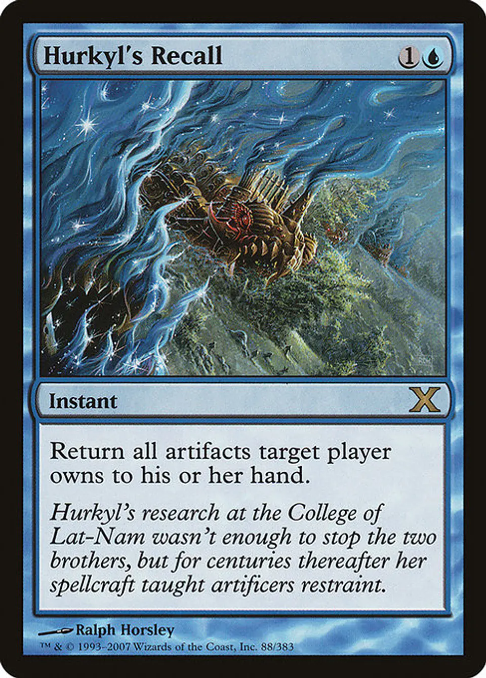 Carta Magic - Hurkyl's Recall - Idioma: Español - Edicion: Tenth Edition 1