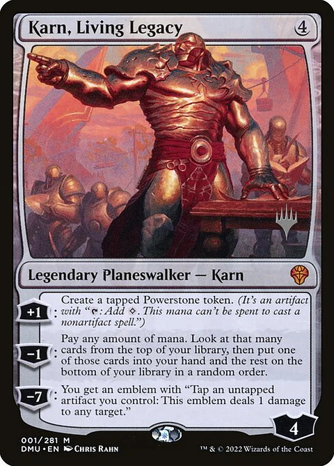Carta Magic - FOIL Karn, Living Legacy - Idioma: Ingles - Edicion: Dominaria United Promos