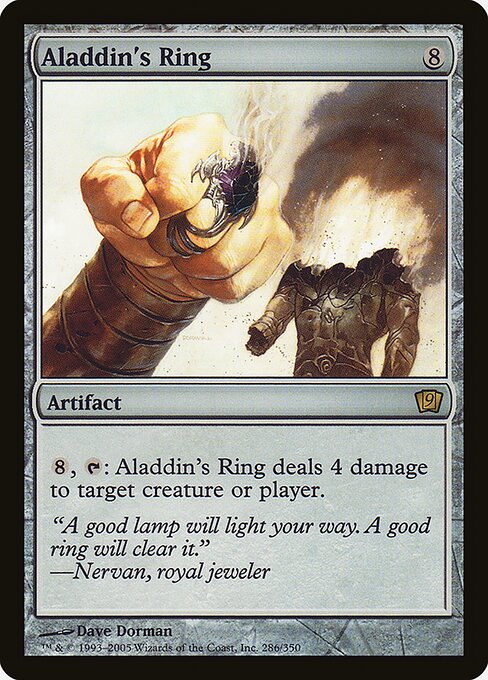 Carta Magic - FOIL Aladdin's Ring - Idioma: Ingles - Edicion: Ninth Edition 1