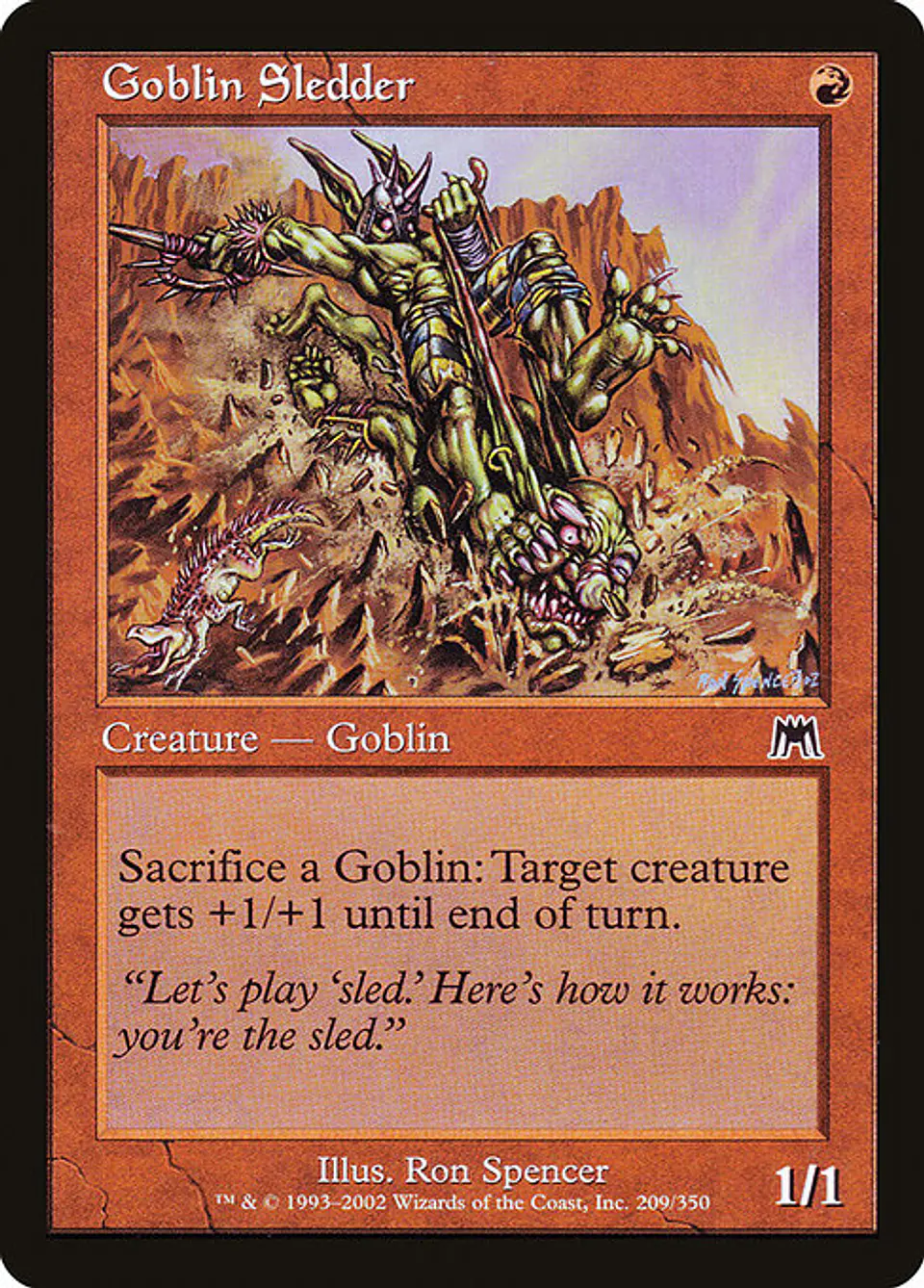 Carta Magic - FOIL Goblin Sledder - Idioma: Ingles - Edicion: Onslaught 1
