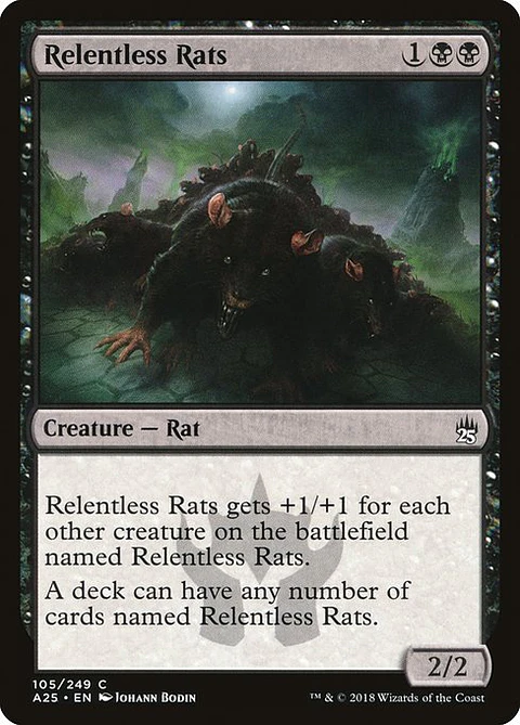 Carta Magic - Relentless Rats - Idioma: Ingles - Edicion: Masters 25