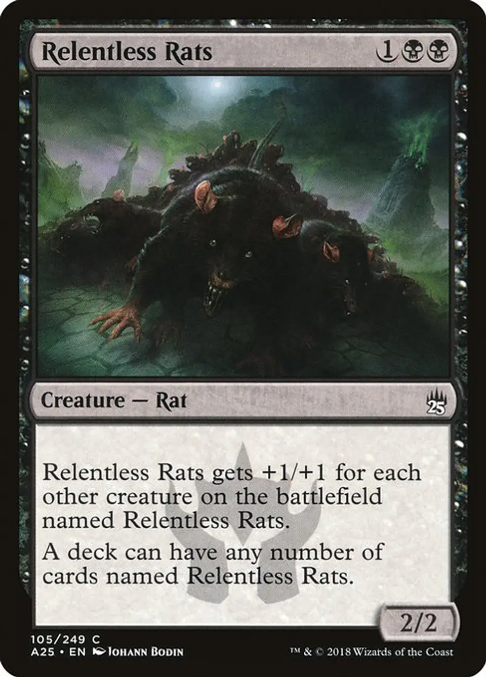 Carta Magic - Relentless Rats - Idioma: Ingles - Edicion: Masters 25 1