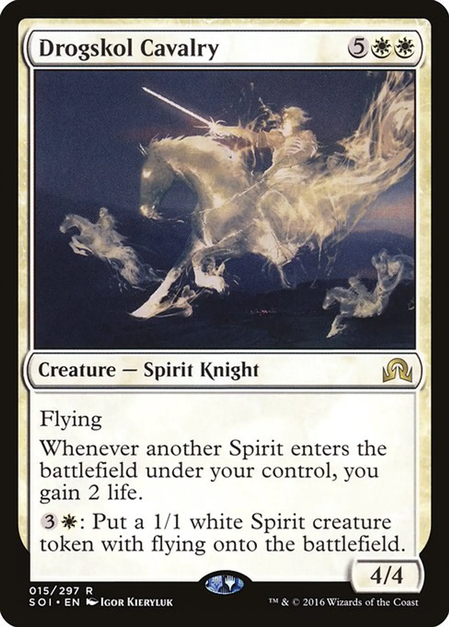 Carta Magic - Drogskol Cavalry - Idioma: Ingles - Edicion: Shadows over Innistrad 1