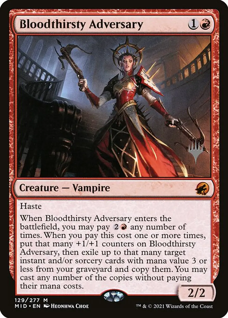 Carta Magic - Bloodthirsty Adversary - Idioma: Ingles - Edicion: Innistrad: Midnight Hunt Promos 1