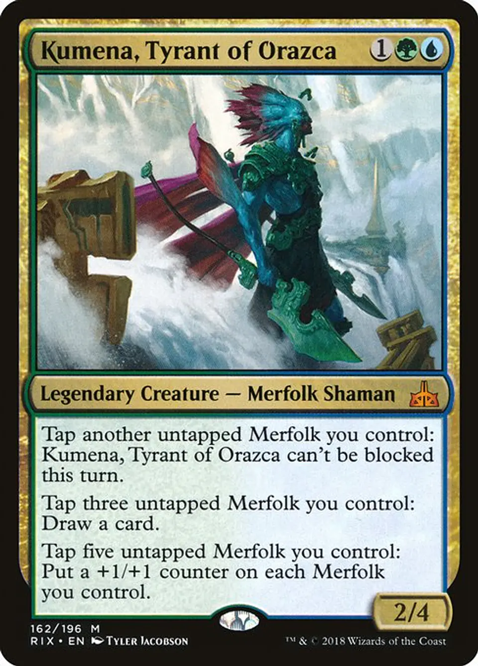Carta Magic - Kumena, Tyrant of Orazca - Idioma: Español - Edicion: Rivals of Ixalan 1