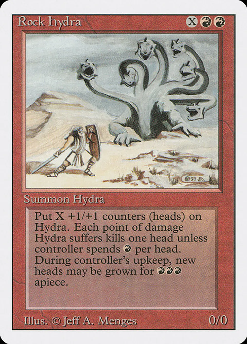Carta Magic - Rock Hydra - Idioma: Ingles - Edicion: Revised Edition 1