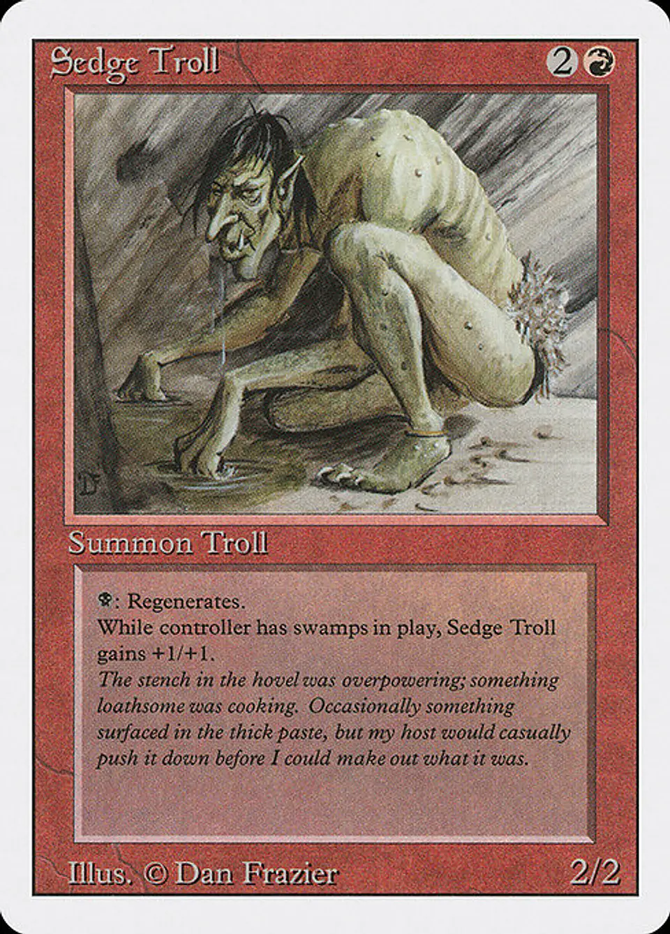 Carta Magic - Sedge Troll - Idioma: Ingles - Edicion: Revised Edition 1