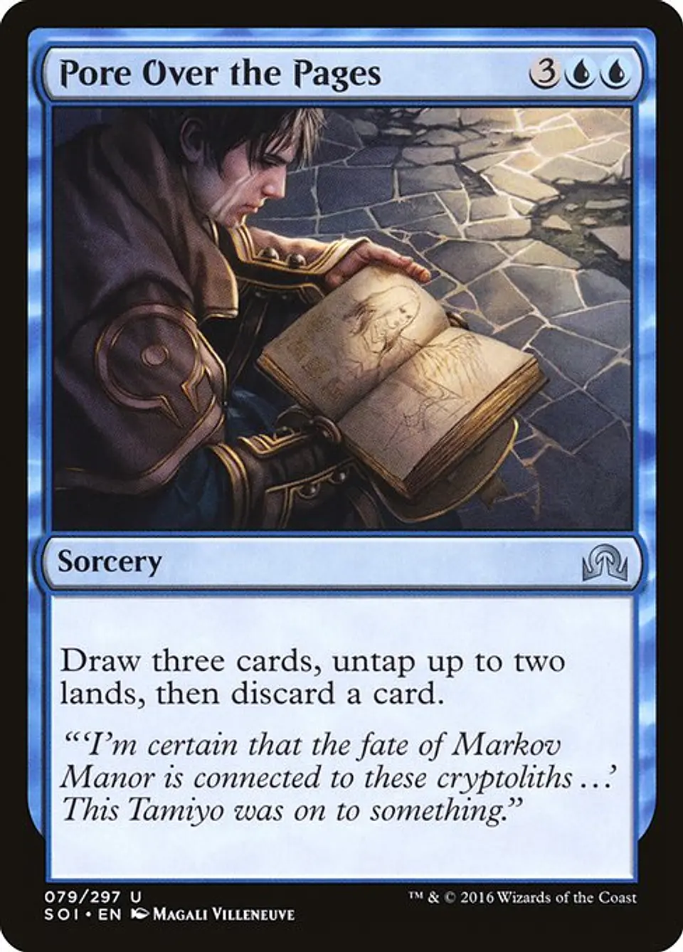 Carta Magic - FOIL Pore Over the Pages - Idioma: Español - Edicion: Shadows over Innistrad 1