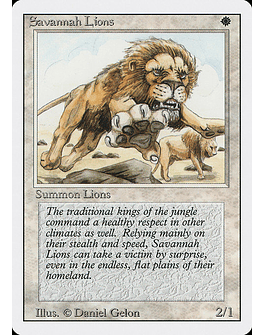 Carta Magic - Savannah Lions - Idioma: Ingles - Edicion: Revised Edition